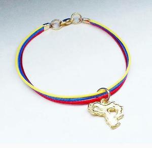 Pulsera Tricolor De Venezuela Con Dije Oferta