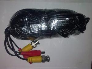 Cable Coaxial De Vídeo+voltaje Para Cctv 20metros Y 35metr