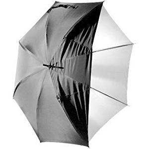 Paraguas Fotografico Reflectivo En Plata/blanco/negro 40