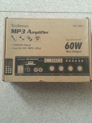 Amplificador Mp3 Sd Aux /usb Sd Player
