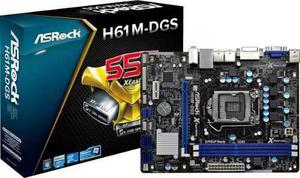 Combo Tarjeta Madre Asrock H61m-dgs + Procesador Intel G645