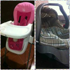 Silla De Comer Y Silla De Carro Para Bebe