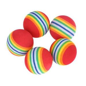 5pcs / Pack Rainbow Stripe Foam Esponja Bolas De Golf Swing