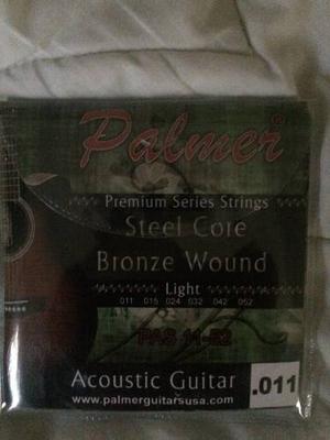 Cuerdas Para Guitarra Acústica Marca Palmer 0.11
