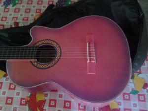 Guitarra Acústica Rosada Rota + Forro Negro (negociable)
