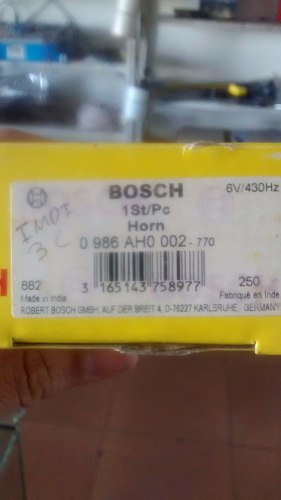 Pito Para Motos Universal 6v/430 Hz Bosch Original Una Pieza