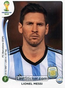 Barajita Panini Sticker Lionel Messi 
