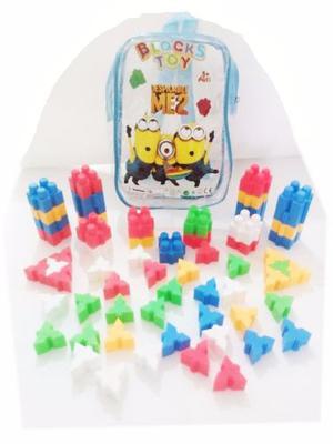 Bolso Legos 62 Pieza Minion Juguete Niño Block