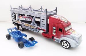 Camion Gandola Plastico Con Carrito F1 Niños Juguete Regalo