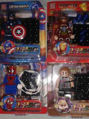 Capitan America, Spiderman, Thor, Iron Man,batman Tipo Lego