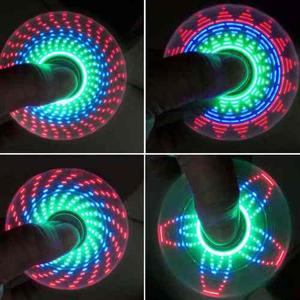 Fidget Spinner Luces Led Anti Estress Figuras Multicolor