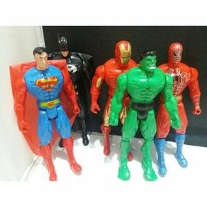 Figuras Super Heroes,capitan A,batman Hulk Con Luz Led