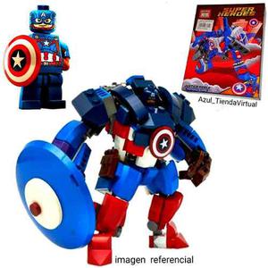 Juguetes Lego Avenger Robot Grande Spiderman Capitan America