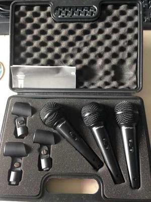 3 Micrófonos Behringer Ultravoice Mod. Xms (set De 3)