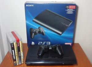 Play Station 3 + Control + Juegos + Caja Y Cables