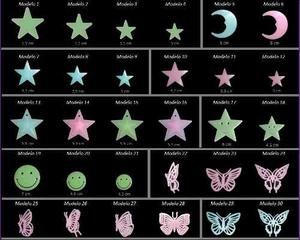 Estrellas Fluorescentes. Figuras Fosforescentes (62 Modelos)