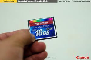 Memoria Compact Flash De 16gb Marca Transcend 400x