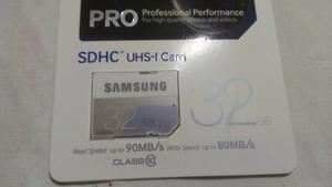 Memoria Samsung 32gb Pro Class 10 Sdhc Up To 90mb/s (mb-sg32
