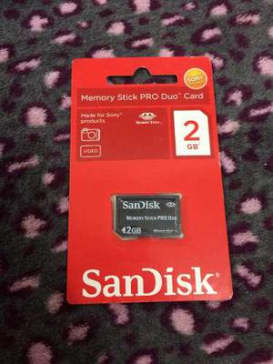 Memory Stick Pro Duo 2gb Nuevo En Blister Sandisk Psp O Cam