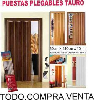 Puertas Plegables Pvc Corredizas Con Marco Y Llave 80x210