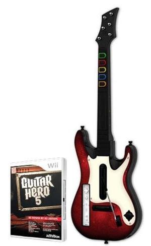 Juego De Guitar Hero 5 Wii Con Su Guitarra Original