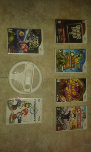 Juegos De Wii Originales En Su Caja / Mario Kart Con Volante