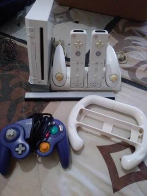 Wii Con Accesorios Chipiado Mas De 40 Juegos Y Mas