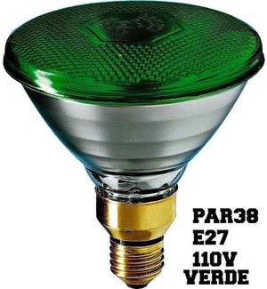 Bombillo Par38 Verde 110v - Cod: Par07