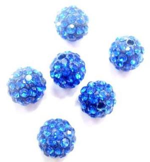 Bolas De Cristal O De Fuego Shamballa Para Bisuteria 50 Und