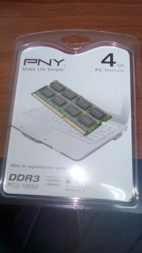 Memoria Para La Lapto Marca Pny 4gb Ddr Mhz Pc