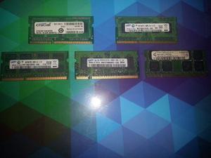 Memoria Ram Ddr3 4 Gb, 2gb, 1gb Para Laptos.