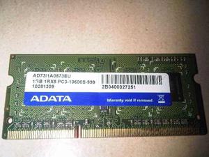 Tarjeta De Memoria Ram Para Laptop 1gb Ddr3 Marca Adata.