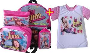 Combo Bolso Morral Escolar + Cartuchera Soy Luna Disney