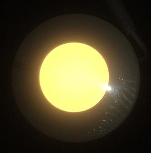 Lampara Panel Led 3w Luz Cálida Redonda Spot Ultraplanas