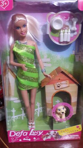 Hermosa Barbie Con Perrito Y Accesorio