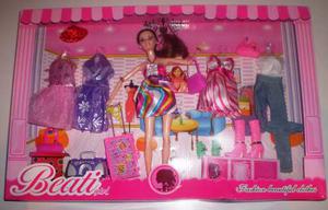 Muñeca Beauty Con 15 Accesorios. No Hueca