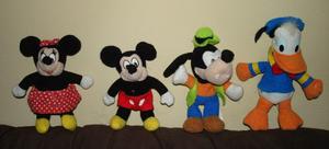 Peluche Mickey Minnie Donald Goofy Set Completo