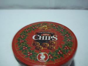 Lata Decorativa Galletas Chips De Noel Para Coleccionistas