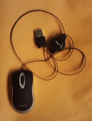 Mini Mouse Retráctil Ihome Original Color Negro