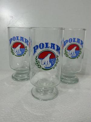Vasos De Cerveza Polar Set De 3 Vasos De Coleccion