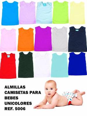 Almillas,camisetas,franelillas Para Bebes Unicolores Y Estam