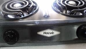 Cocina Eléctrica 2 Hornillas Gris Marca Haceb