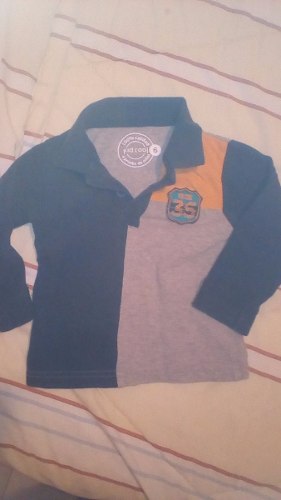 Conjunto De Jeans Y Chemise Manga Larga 6- 12meses