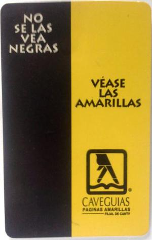 Tarjeta Cantv  No Se Las Vea Negras Véase Las Amarillas