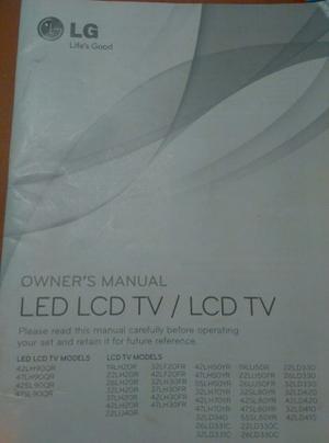 Manual De Usuario Televisores Lg