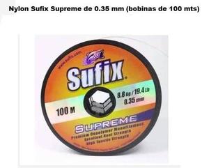 Nylon Sufix Supreme De O.35 Mm (100 Mts)