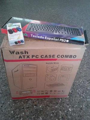 Combo Case Pc Atx Was Nuevo