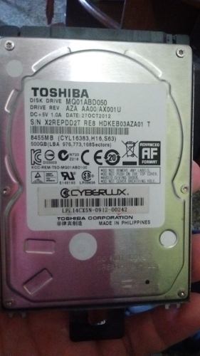 Disco Duro Lapto Toshiba 500 Gb