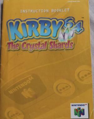 Manual De Juego Nintendo 64 Kirby Crystals Shards