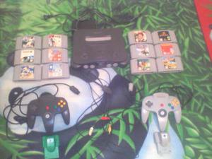 Nintendo 64 Con 12 Juegos Mas 2 Controles Y 2 Rumble Pack